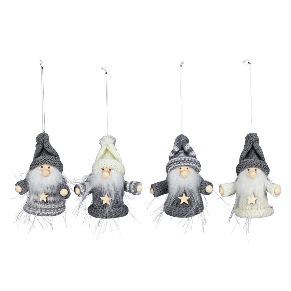 Weihnachtsbehang Wichtel, 5 x 4 x 8,5 cm, grau/weiß, sortiert POSIWIO 672011000810 POSIWIO 672011000810 5x4x8,5cm 8cm