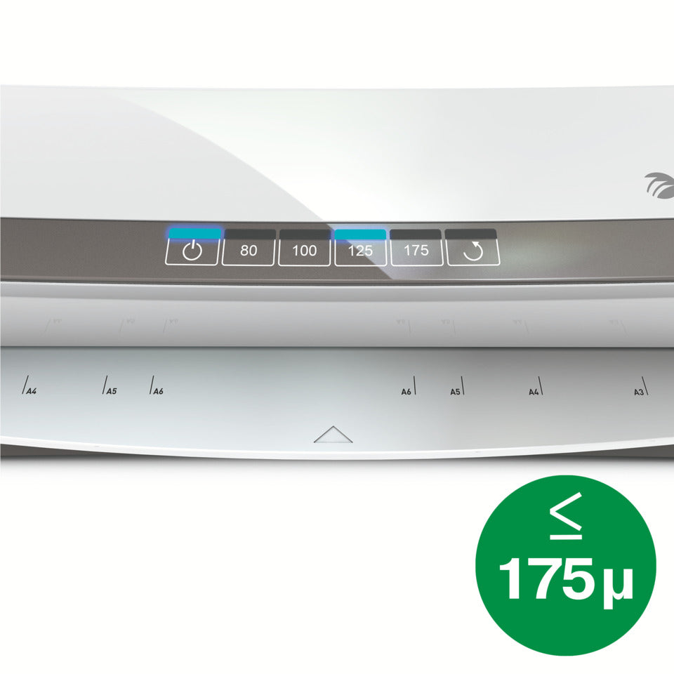 Laminator iLAM Office Pro A3 silber/weiß + 100 Folien A4 80 µm GRATIS LEITZ 7438-00-84