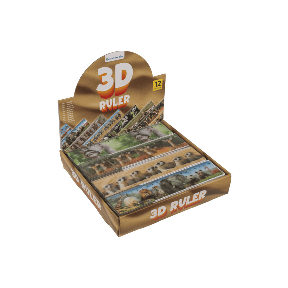 3-D Lineal Wildtiere, 21 cm, sortiert OUT OF THE BLUE 29/2714 OOTB 29/2714  21cm
