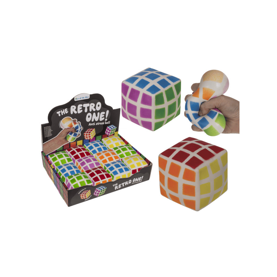 Anti-Stress-Figur Würfel Retro-Puzzle, 6 x 6 x 6 cm, sortiert OUT OF THE BLUE 59/2283 OOTB 59/2283 Retro-Puzzle