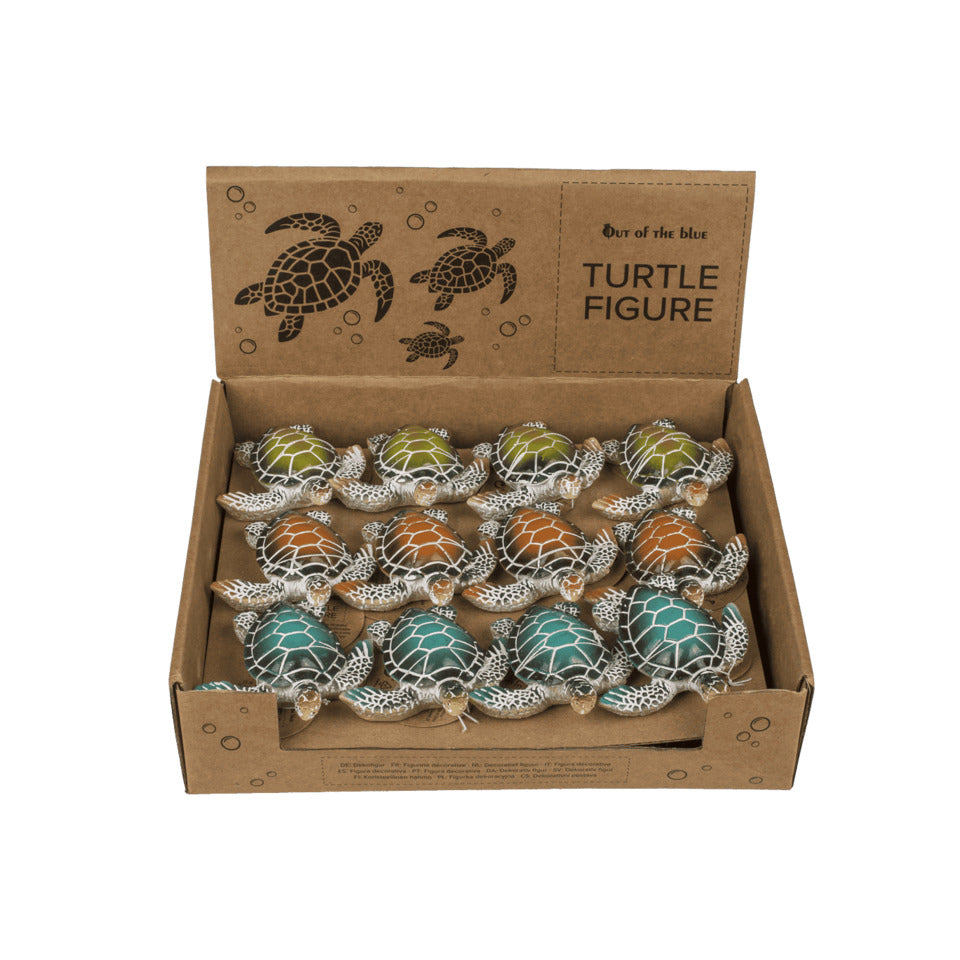 Dekofigur Schildkröte, 8 x 2,5 cm, sortiert OUT OF THE BLUE 830476 OOTB 830476 8x2,5cm