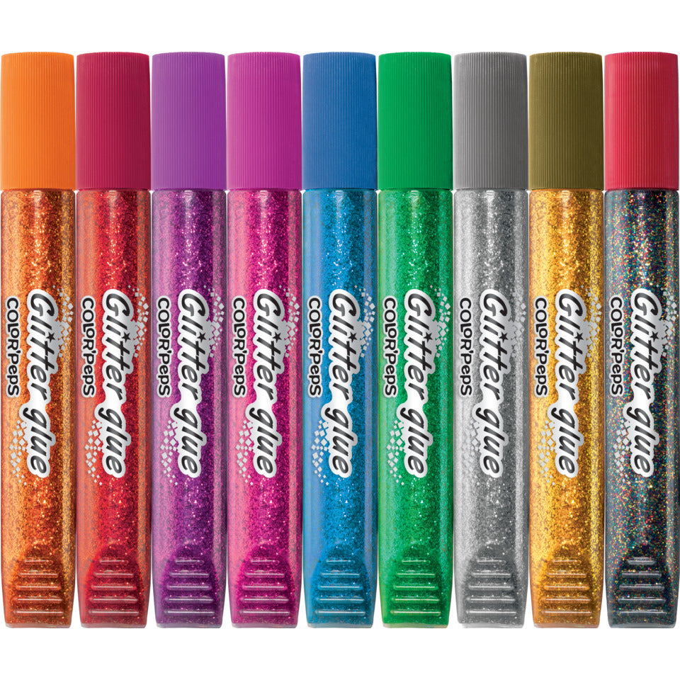 Glitzerkleber COLOR'PEPS, 9 Stück, sortiert MAPED 813010 MAPED 813010 COLOR'PEPS
