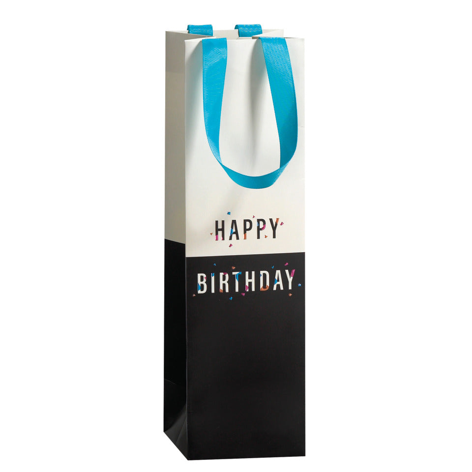 Flaschentragetasche Geburtstag, 36 x 10,5 x 10,5 cm, creme/schwarz ZÖWIE 70010 13755 ZÖWIE 70010 13755 36x10,5x10,5cm
