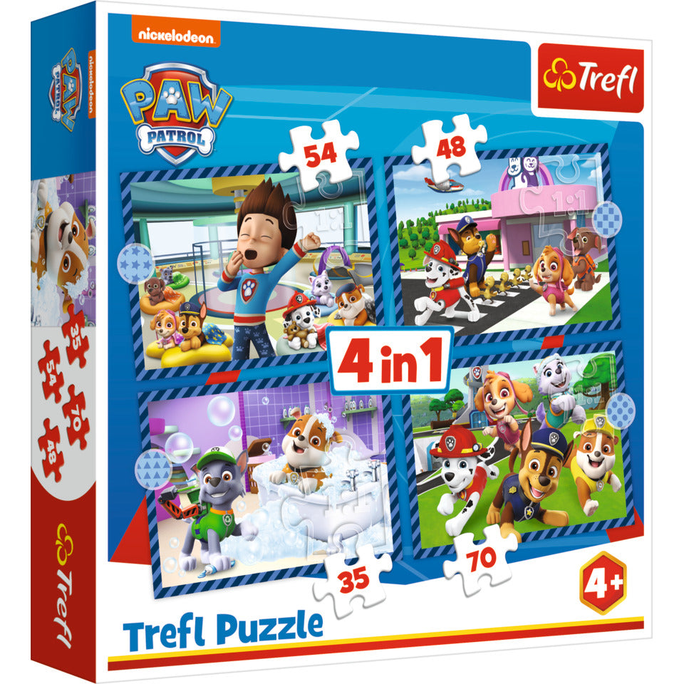 Puzzle 4 in 1 Paw Patrol, 35/48/54/70 Teile TREFL 34650 TREFL 34650 35,48,54,70 Teile