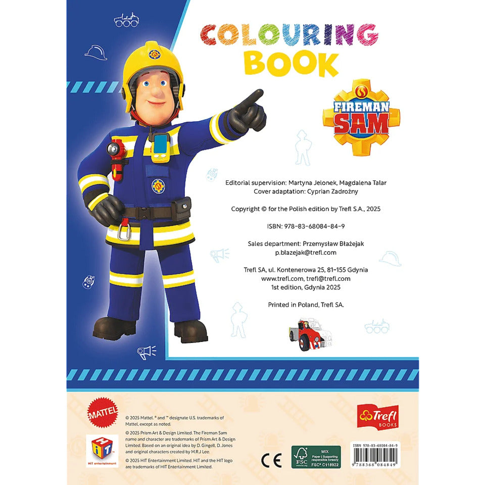 Malbuch Feuerwehrmann Sam, A4, 24 Seiten TREFL KS08484 TREFL KS08484 24Seiten