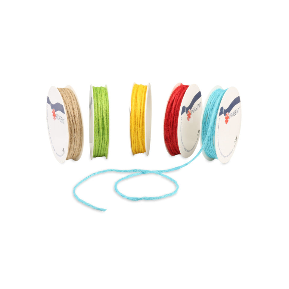 Zierbandpräsenter Jute, 2 mm x 5 m, 36-teilig, sortiert PRÄSENT 1040-099 PRÄSENT 1040099 1040-099