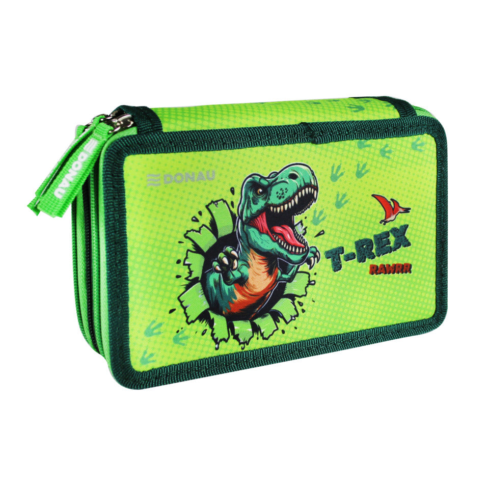 Schüleretui T-Rex, 3-Stock, gefüllt DONAU 6776100-25 DONAU 6776100-25 gefüllt 3-Stock