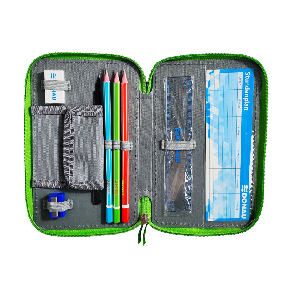 Schüleretui T-Rex, 3-Stock, gefüllt DONAU 6776100-25 DONAU 6776100-25 gefüllt 3-Stock