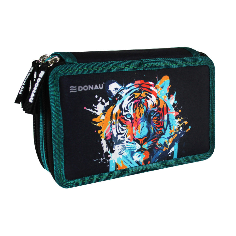 Schüleretui Tiger, 3-Stock, gefüllt DONAU 6776100-26 DONAU 6776100-26 gefüllt 3-Stock