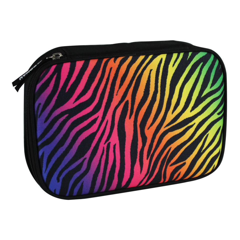 Schüleretui Neon Safari Zebra oval, 23 x 17 x 6 cm DONAU 6778100-90 DONAU 6778100-90 oval
