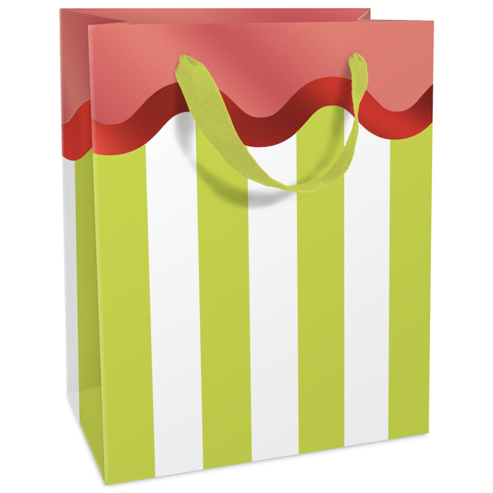 Geschenktragetasche Adria, 15 x 12 x 6 cm, pink/grün BRAUN+COMPANY 1591-26421 BRAUN+COMPANY1591-26421 15x12x6cm