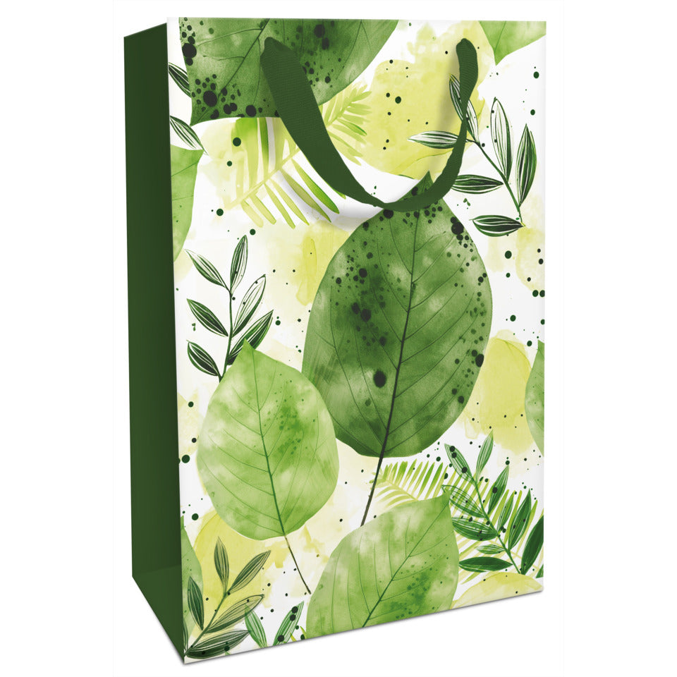 Geschenktragetasche Blätter, 36 x 24 x 13 cm, grün BRAUN+COMPANY 1543-25014 BRAUN+COMPANY 1543-25014 36x24x13cm