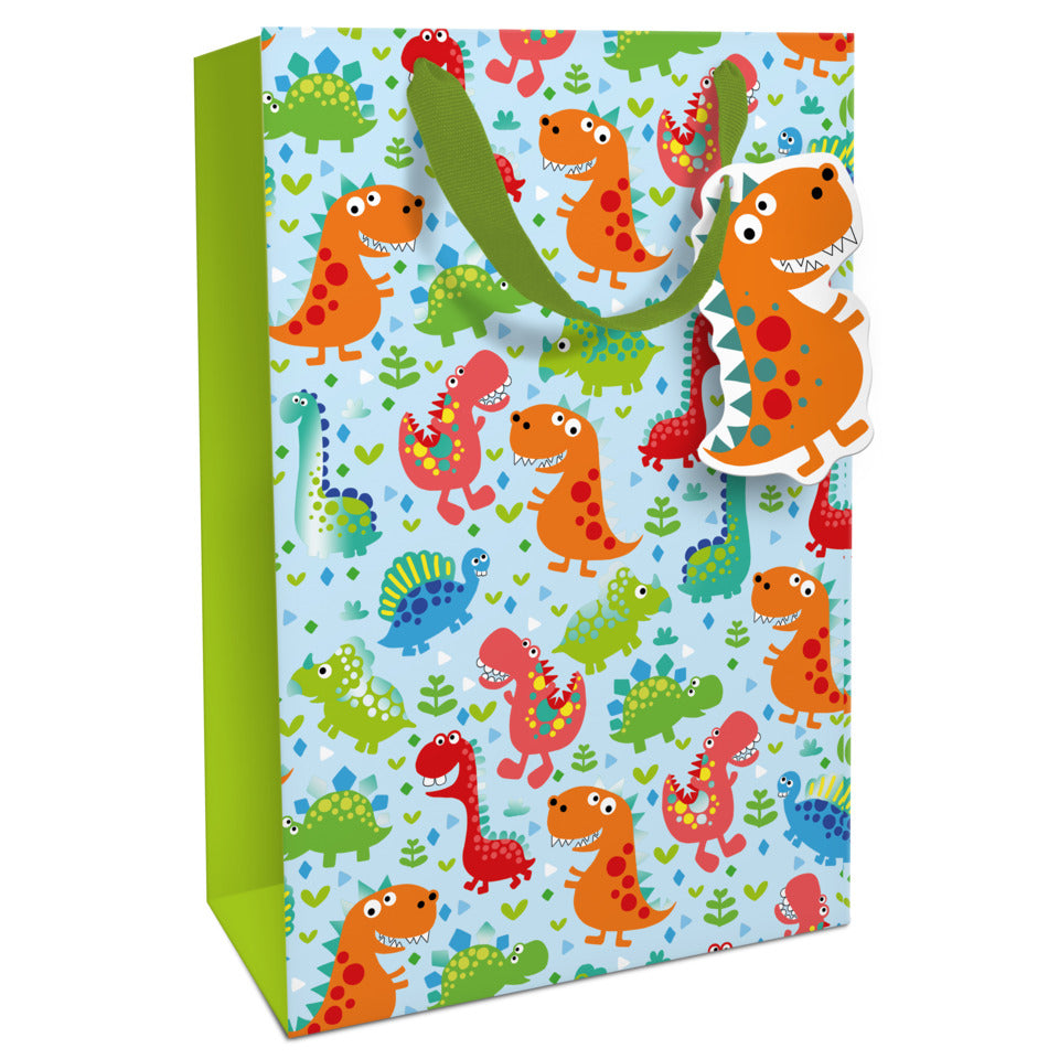 Geschenktragetasche Dinos Kind, 36 x 24 x 13 cm, blau/grün BRAUN+COMPANY 1583-26015 BRAUN+COMPANY 1583-26015 36x24x13cm