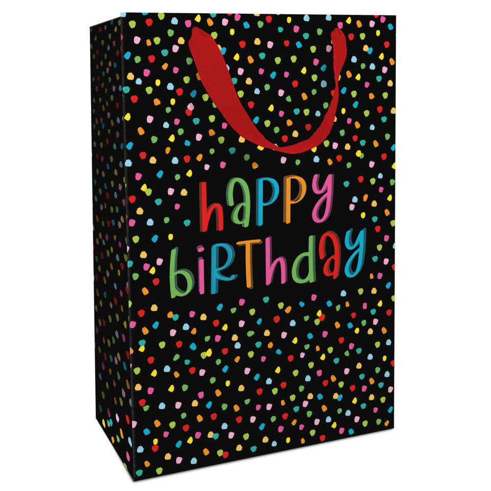 Geschenktragetasche Geburtstag, 36 x 24 x 13 cm, schwarz/bunt BRAUN+COMPANY 1583-26014 BRAUN+COMPANY 1583-26014 36x24x13cm