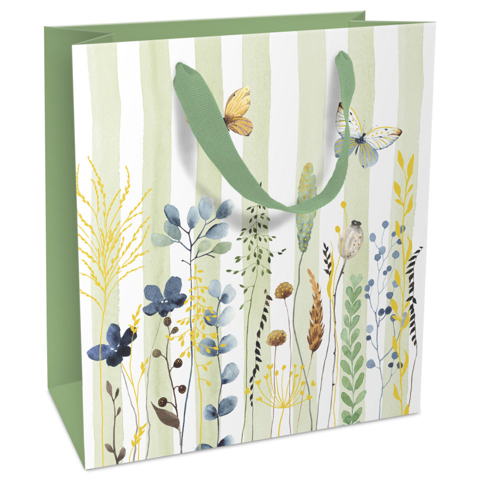 Geschenktragetasche Blumenwiese, 21 x 18 x 8 cm, grün BRAUN+COMPANY 1582-26025 BRAUN+COMPANY 1582-26025 21x18x8cm