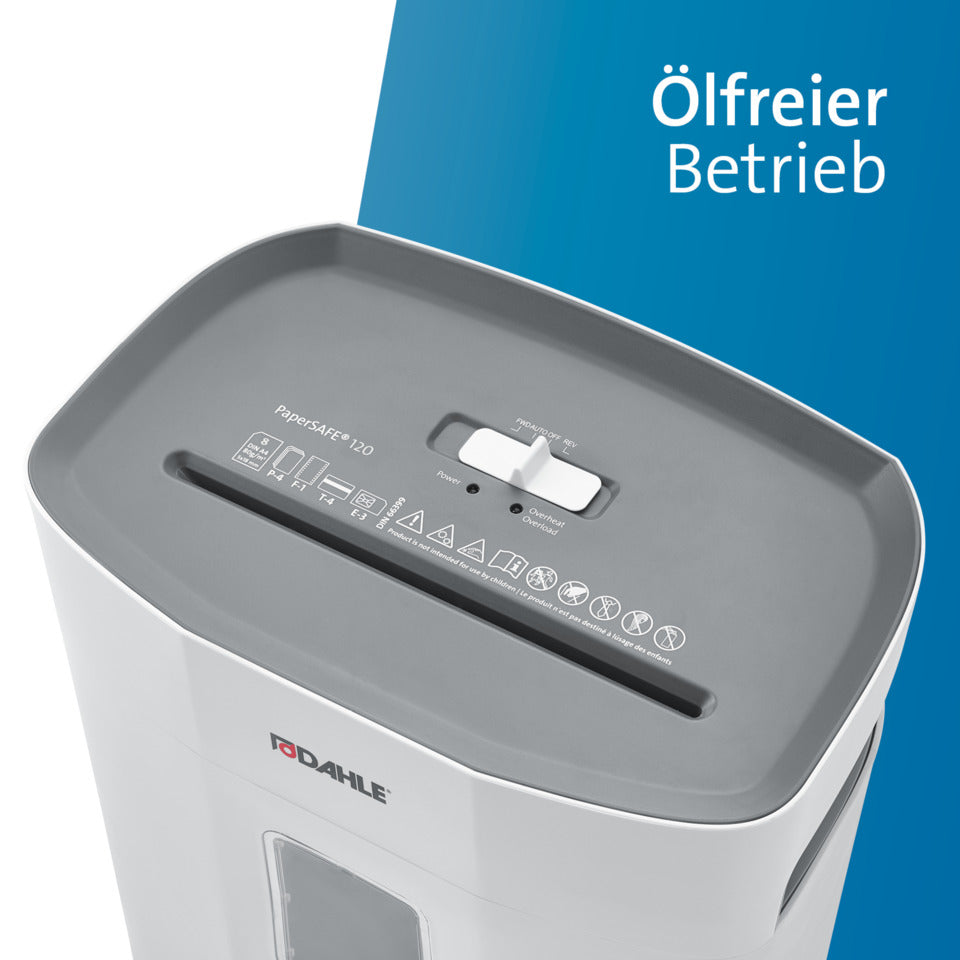 Aktenvernichter PaperSAFE® 120, 5 x 18 mm, 8 Blatt DAHLE 23120-16169