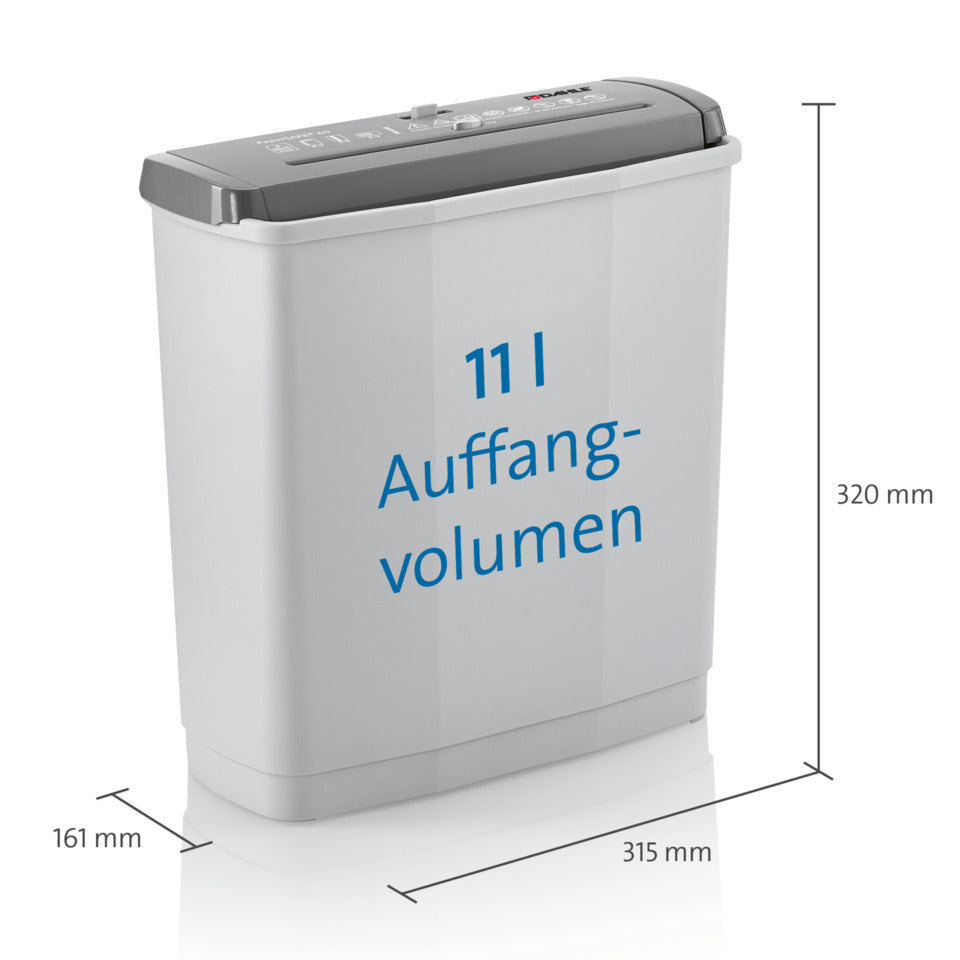 Aktenvernichter PaperSAFE® 60, Streifenschnitt 6mm, P2, 6 Blatt, grau DAHLE 23060-16167
