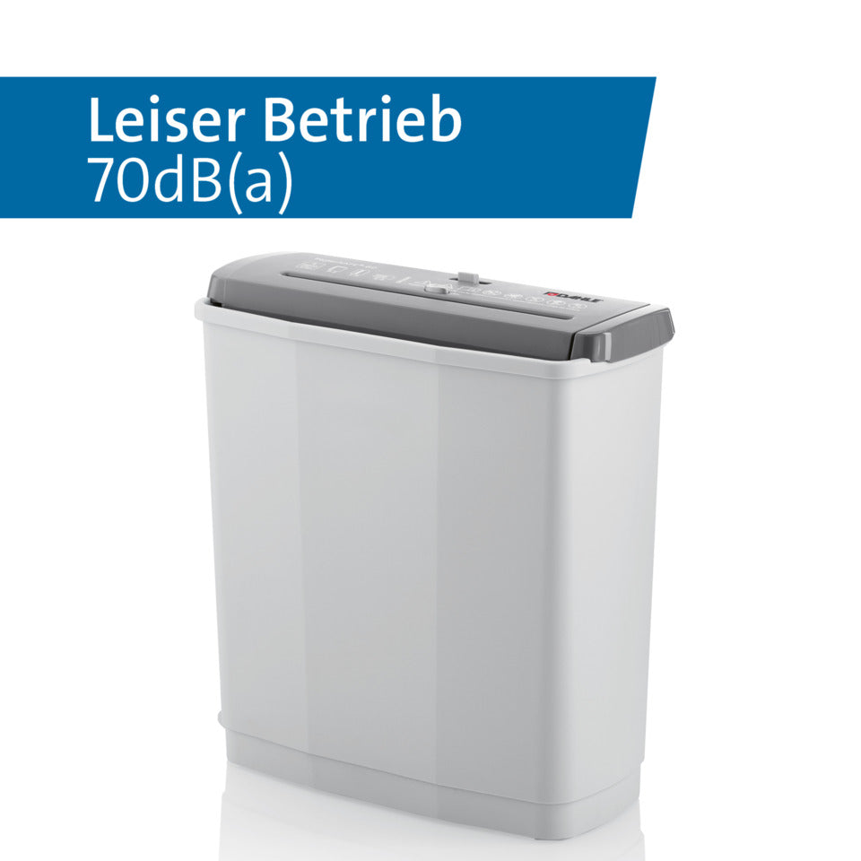 Aktenvernichter PaperSAFE® 60, Streifenschnitt 6mm, P2, 6 Blatt, grau DAHLE 23060-16167