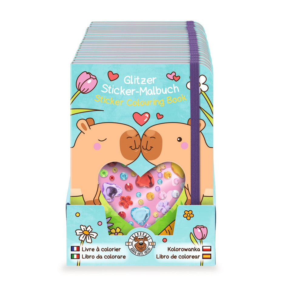 Stickerbuch Stickermalbuch mit Diamond-Stickern Capybara Happy Spring TRENDHAUS 967541 TRENDHAUS 967541 Capybara Happy Spring
