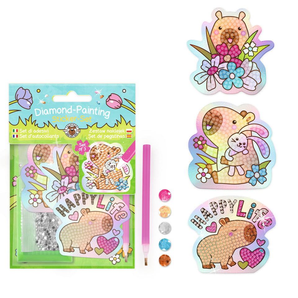 Diamond Painting Set Capybara Happy Spring TRENDHAUS 967572 TRENDHAUS 967572 Capybara Happy Spring