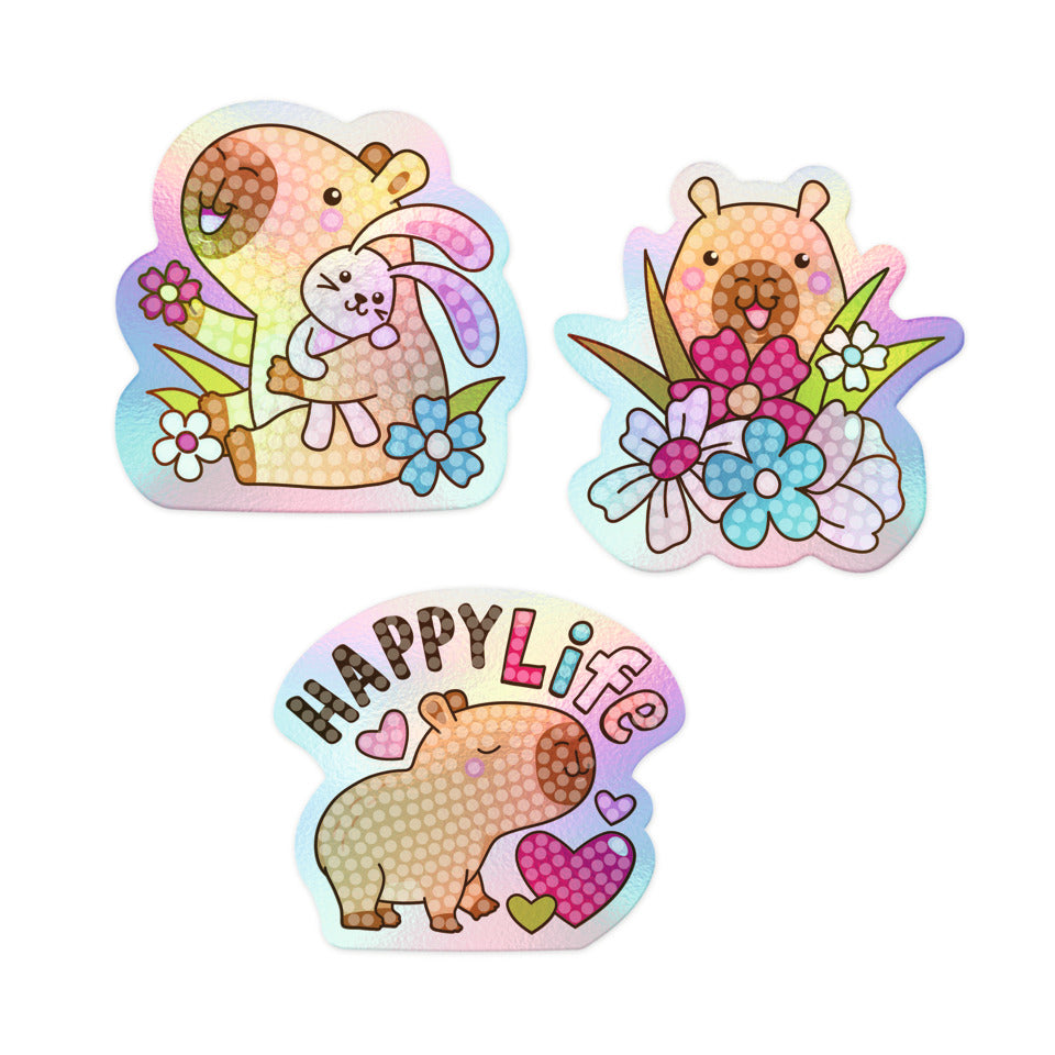 Diamond Painting Set Capybara Happy Spring TRENDHAUS 967572 TRENDHAUS 967572 Capybara Happy Spring