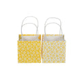 Geschenktragetasche Blüten, 12 x 12 x 12 cm, gelb  682393012103 682393012103 12x12x12cm 10cm Henkel