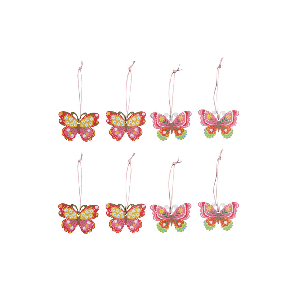 Aufhänger Schmetterling, 5 x 4 cm, Sperrholz, bunt  681120000998 681120000998 5x4cm 8cm Hänger