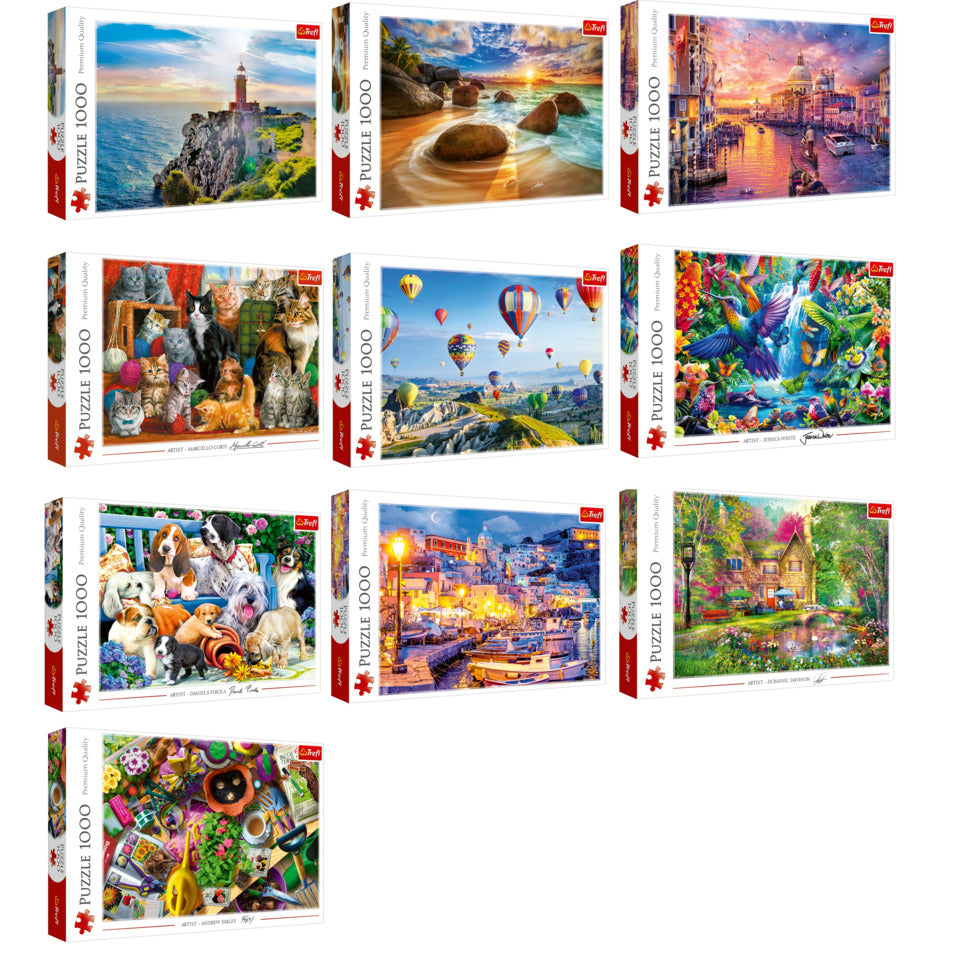 Puzzle 1000 Teile, 10 Motive, sortiert TREFL 94227 TREFL 94227 10Motive 10ST