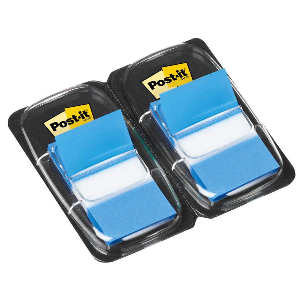 Index Standard, 50 Haftstreifen , 25,4 x 43,2 mm, blau, 2 Spender POST-IT 680-B2 POST-IT 680-B2 Index Folie