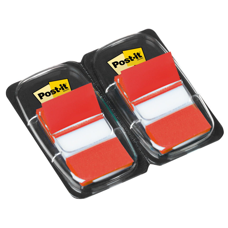 Index Standard, 50 Haftstreifen, 25,4 x 43,2 mm, rot, 2 Spender POST-IT 680-RD2 POST-IT 680-RD2 Index Folie
