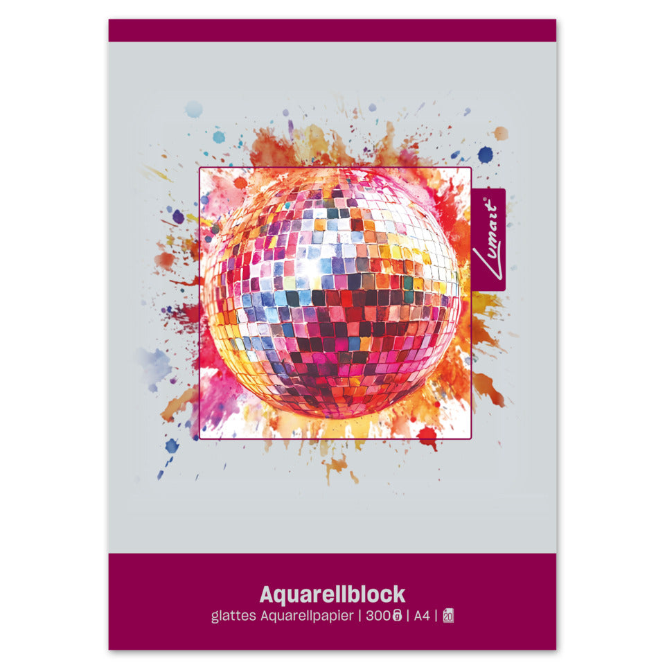 Aquarellblock Glatt, A4, 300g/m², 20 Blatt, weiß Edition DÜRER 053721000 Edition DÜRER 053721000 300g