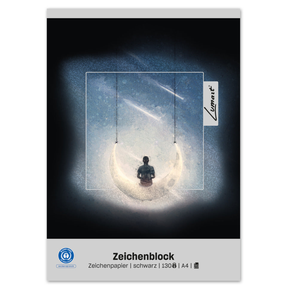 Zeichenblock, A4, 130g/m², 20 Blatt, schwarz Edition DÜRER 053327000 Edition DÜRER 053327000 130g