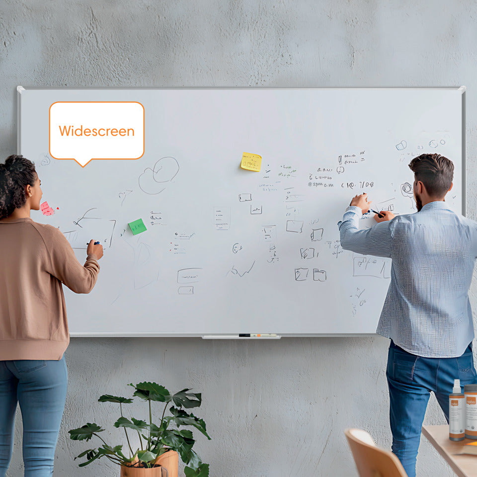 Whiteboard Premium Plus Emaille Widescreen 32", magnetisch, Aluminiumrahmen, weiß NOBO 1915365