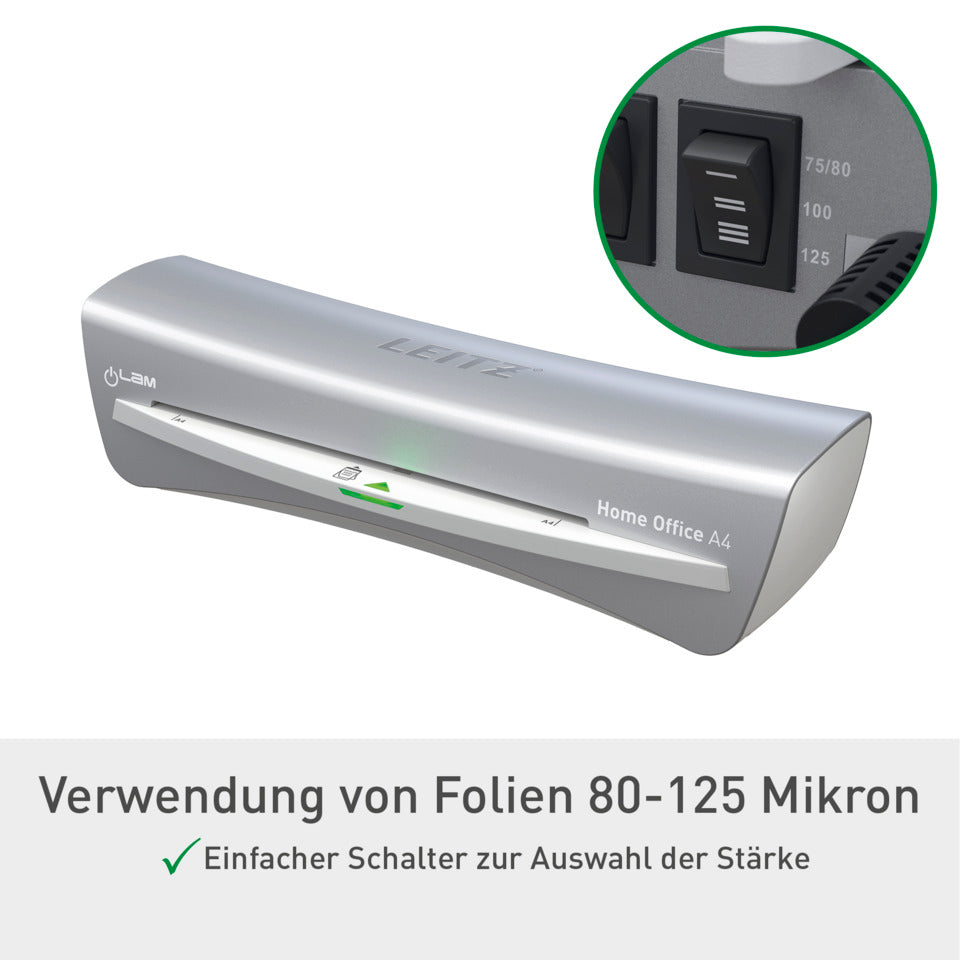 Laminator iLam HomeOffice, A4, grau LEITZ 73680089 LEITZ 7368-00-89