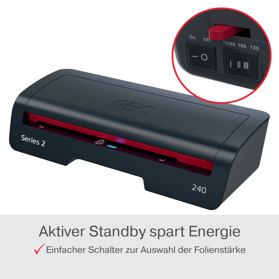 Laminator 240, A4, schwarz/rot GBC 4410068EU GBC 4410068EU Series 240