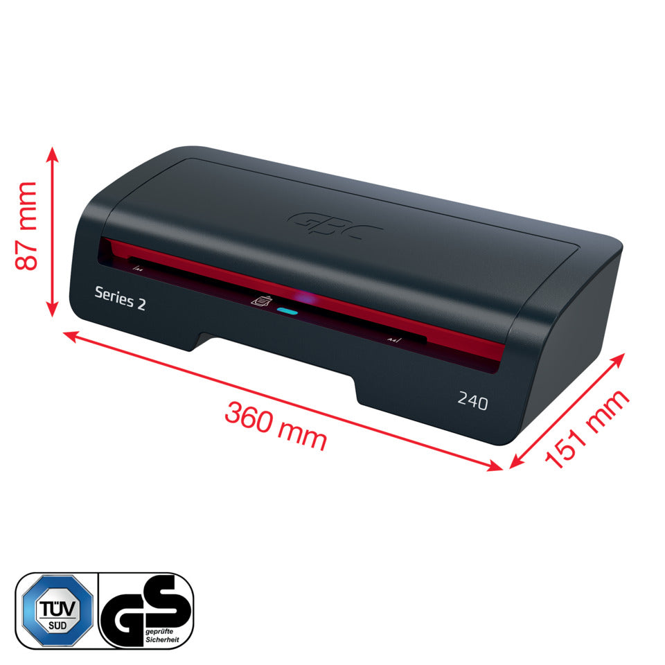 Laminator 240, A4, schwarz/rot GBC 4410068EU GBC 4410068EU Series 240