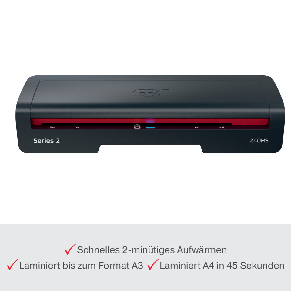 Laminator 240HS A3 schwarz/rot   HomeOffice GBC 4410069EU GBC 4410069EU Series 240HS