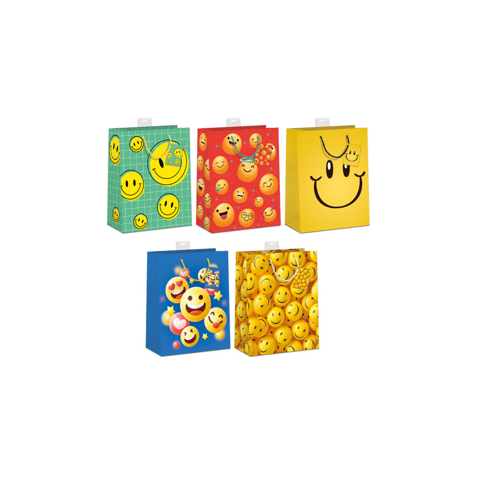 Geschenktragetasche Smiley, 32 x 26 x 12 cm, sortiert SKORPION 9975-2401-L 9975-2401-L 32x26x12cm