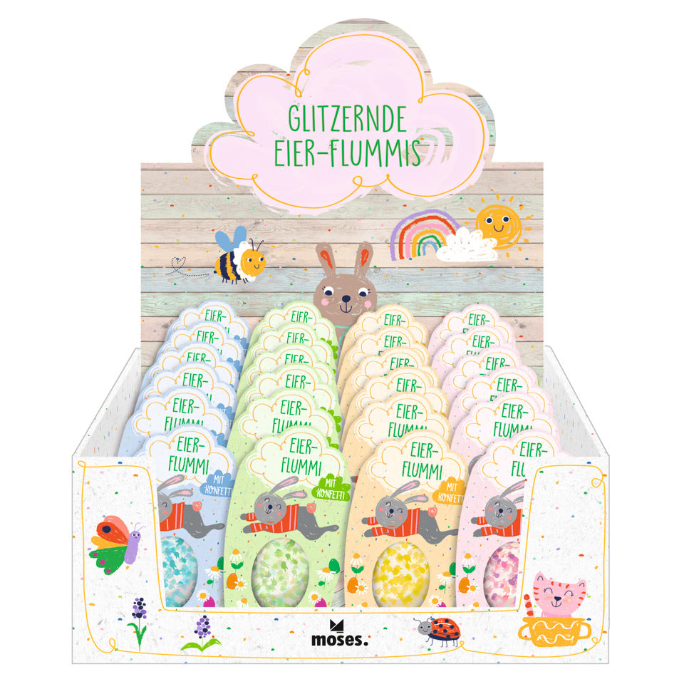 Glitzernder Eier-Flummi MOSES. 25542 MOSES 25542