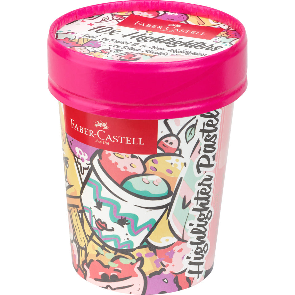 Textmarker Ice cream cup Pastell, 1-5 mm, 10 Stück, sortiert FABER CASTELL 254696 FABER-CASTELL 254696 sortiert