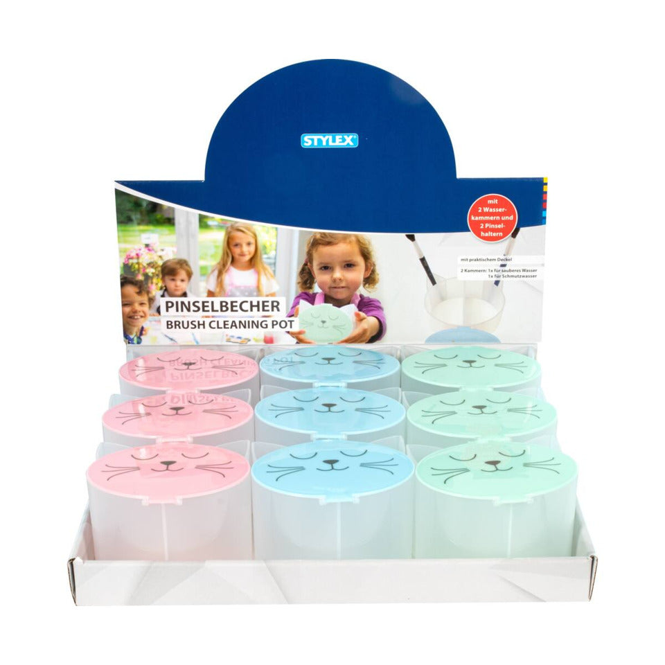 Pinselbecher Katze, sortiert STYLEX 28962 STYLEX 28962 i.Display