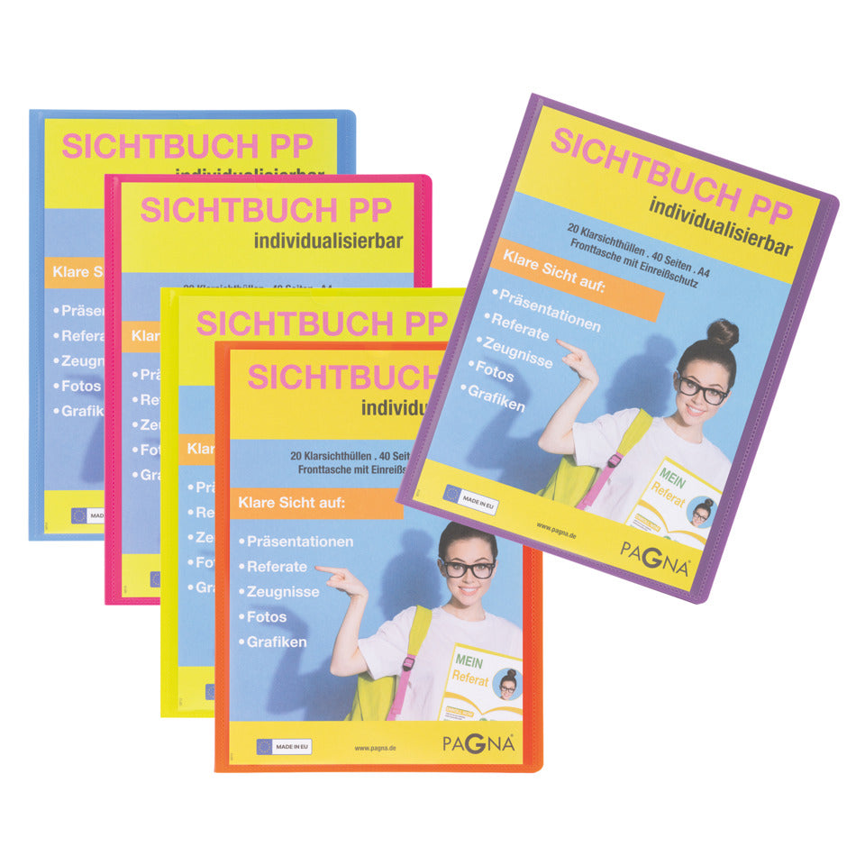 Sichthüllenmappe School mit Fronttasche, A4, PP, sortiert PAGNA 21013-00 PAGNA 21013-00 mit Fronttasche