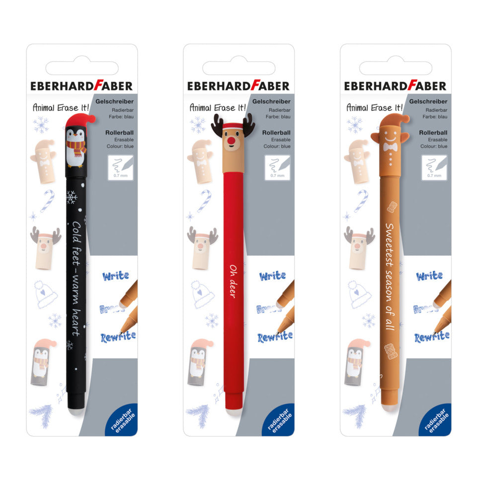 Gelschreiber Animal Erase It! Winter radierbar, sortiert EBERHARD FABER 582102 EBERHARD FABER 582102 Winter sortiert