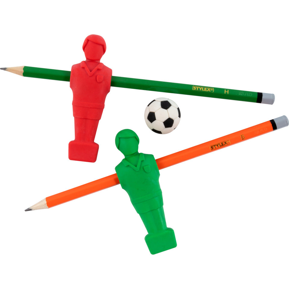 Radiergummi-Set Fußball, 3-teilig STYLEX 34097