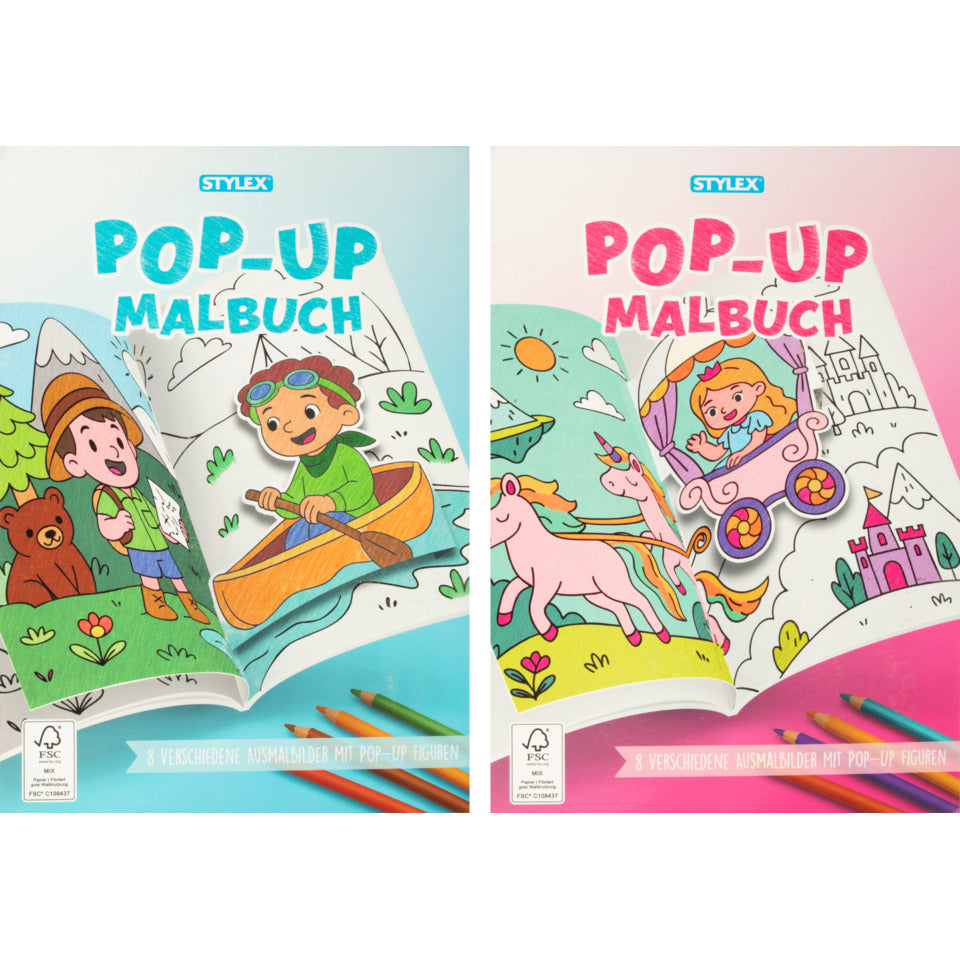 Malbuch Pop-Up, A4, sortiert STYLEX 77167