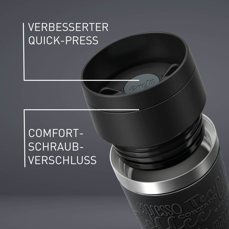 Isolierbecher Travel Mug, 0,36L, schwarz EMSA N2020200 EMSA N2020200 Classic 0,36L