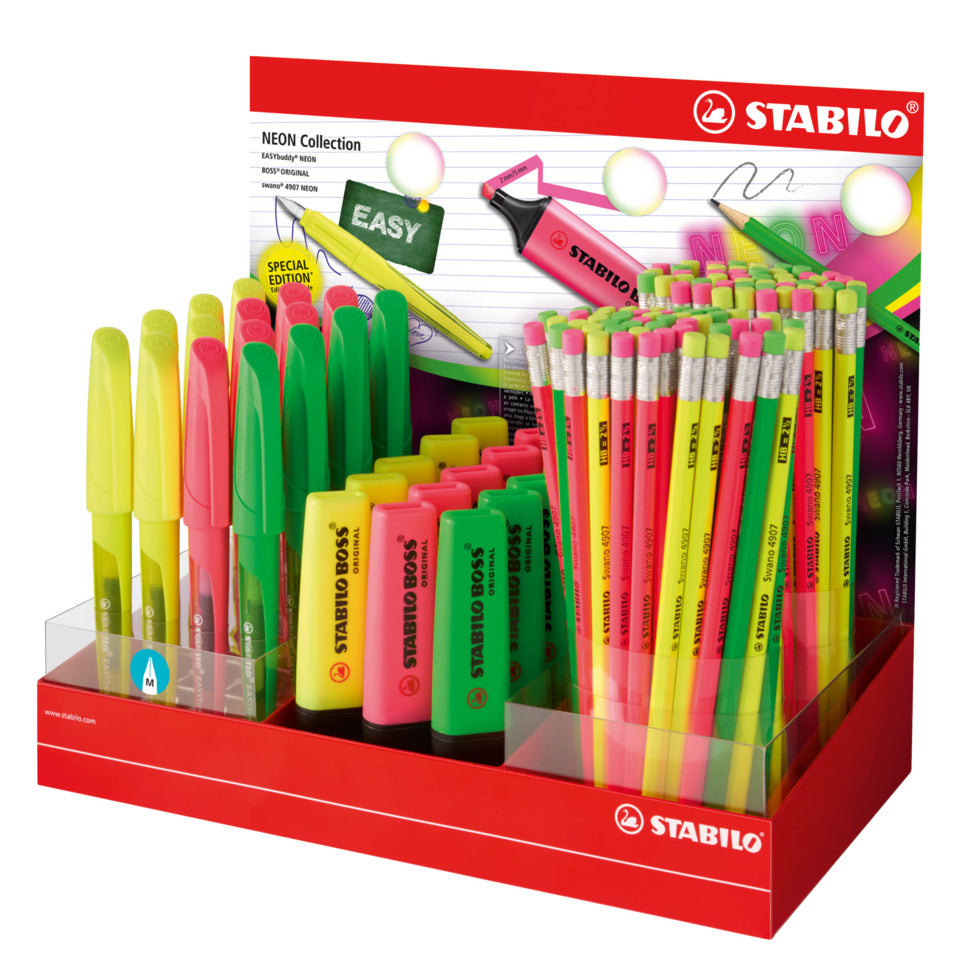 Thekendisplay Neon Kollektion, 131 Stück, sortiert STABILO 5030/16-19