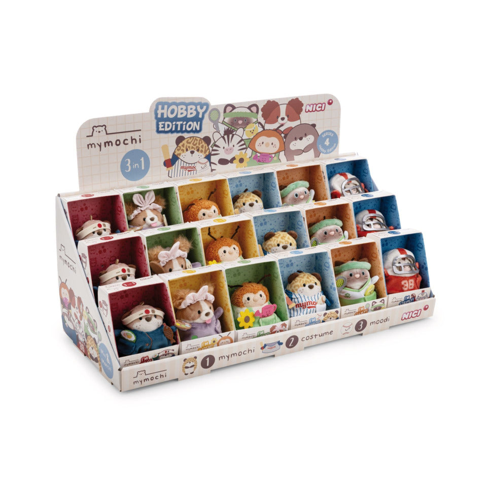Kuscheltier mymochi - Geschenkbox, 8 cm, 3-teilig, 18 Stück NICI 62902 NICI 62902 3-teilig 18 St.