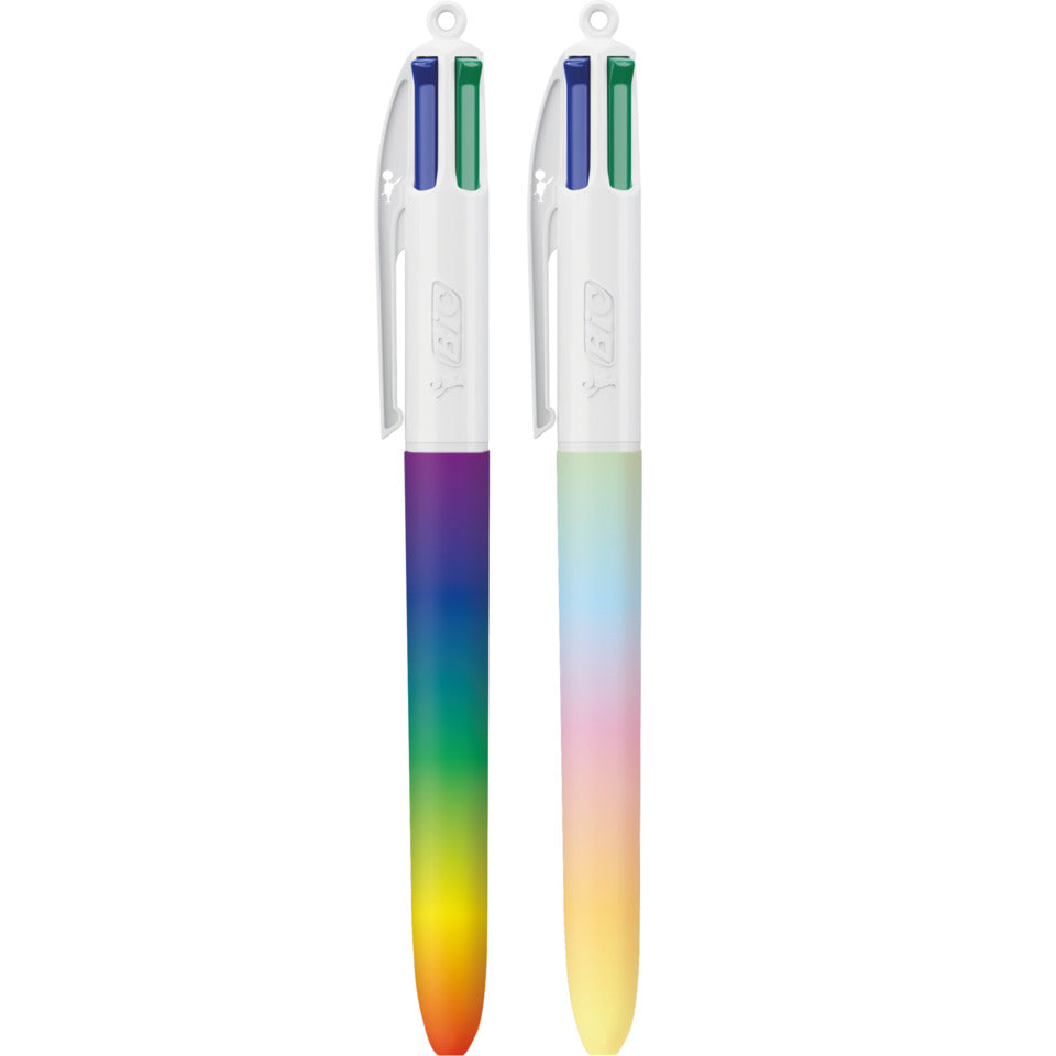 Vierfarbkugelschreiber 4Colours Rainbow Mix, 30 Stück, sortiert BIC 529672 BIC 529672 Rainbow Mix i.Display