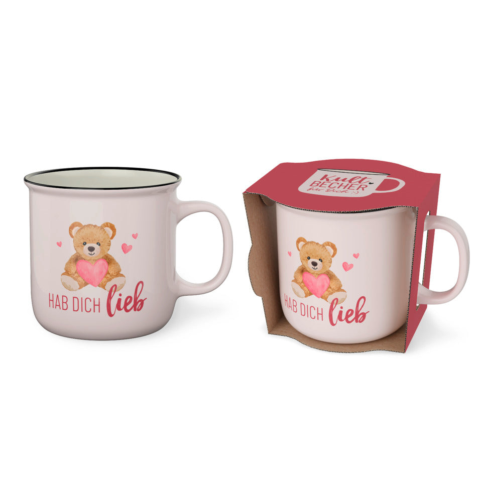 Kultbecher Liebe Wünsche Teddy - Hab dich Lieb, 250ml FÜR DICH 904389 FÜR DICH 904389 250ml